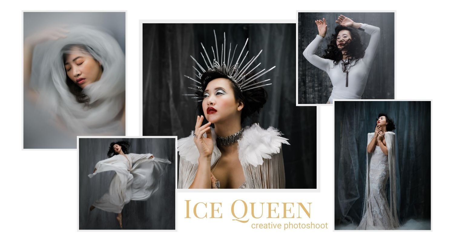 banner for creative photoshoot ice queen in Toronto