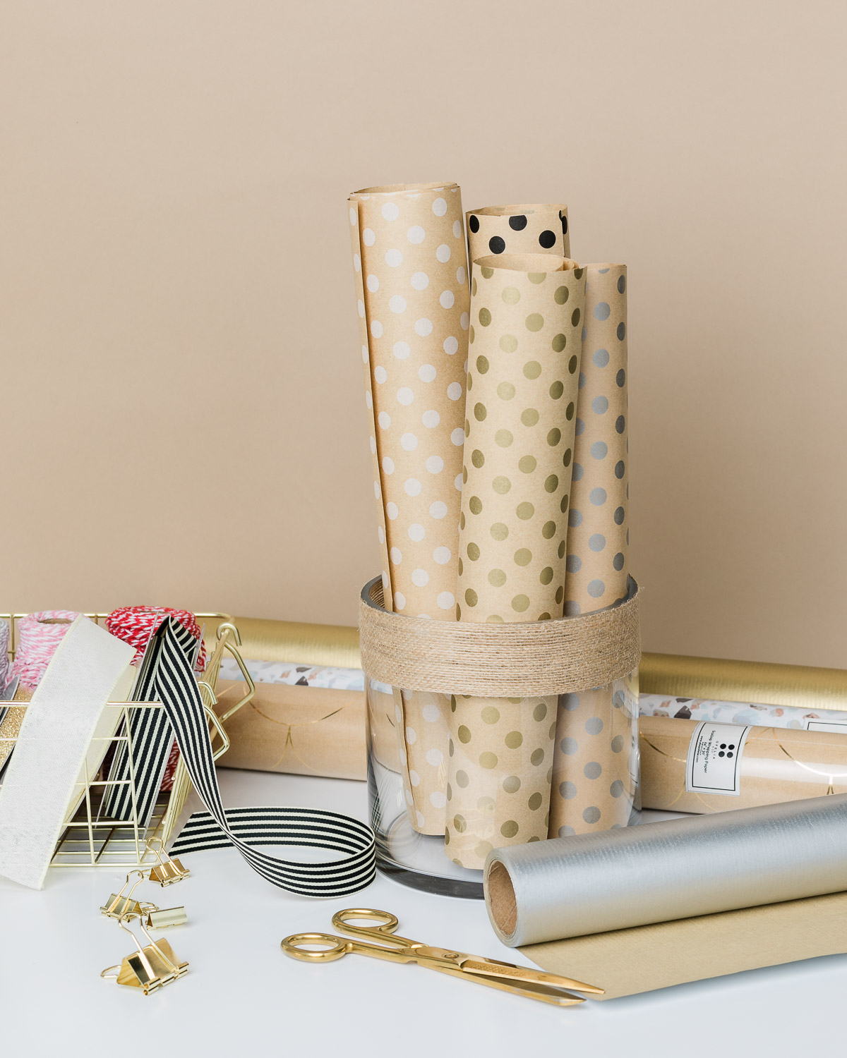 Lifestyle wrapping paper photography for Toronto business